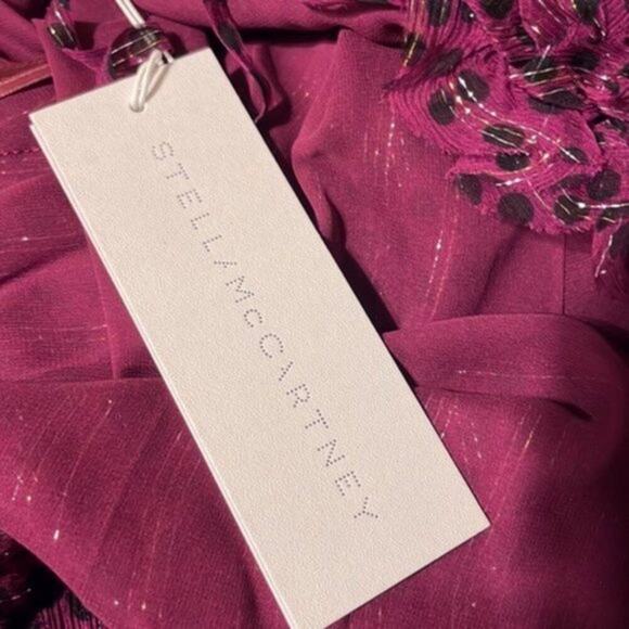 Stella McCartney Women Polka Dot Blouse raspberry colored size 6 - Picture 4 of 12